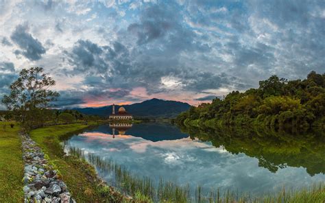 Nature Landscape Water Clouds Malaysia River Trees Forest Rock