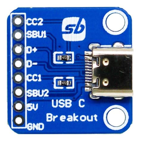 Usb Type C Breakout Female Socket Type C Connector 24 Pins Breakout Pcb Board Oz Robotics
