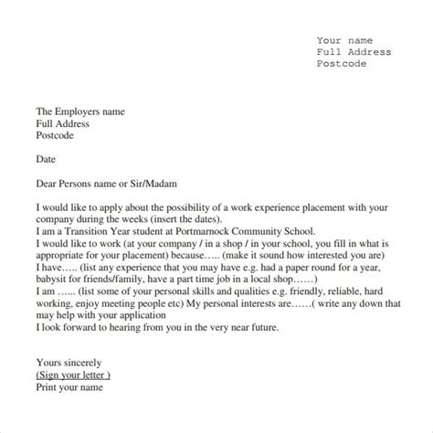 Work Experience Request Letter For Experience Certificate From Current