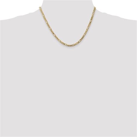 Buy 14k Gold 4 Mm Flat Figaro Chain Necklace 20 In Apmex