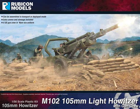 280126 M102 105mm Light Howitzer Rubicon Models Usa