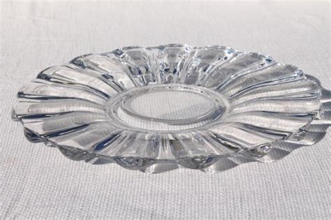 Elegant Glass Cracker Plate Serving Tray Vintage Heisey Crystolite