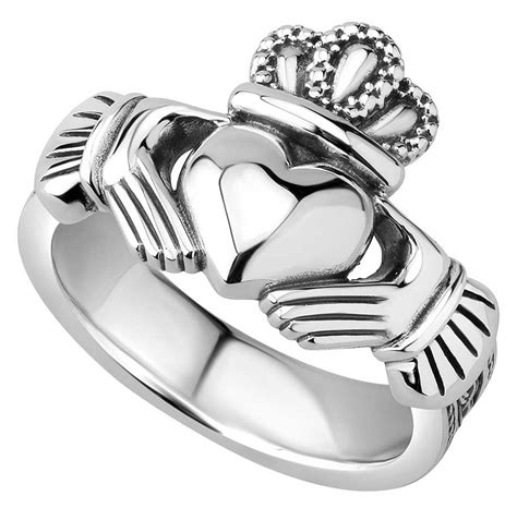 Traditional Mens Heavy Claddagh Ring Strong Heavy And Durable