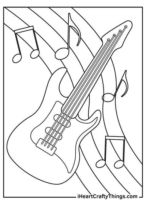 Electric Guitar Coloring Pages