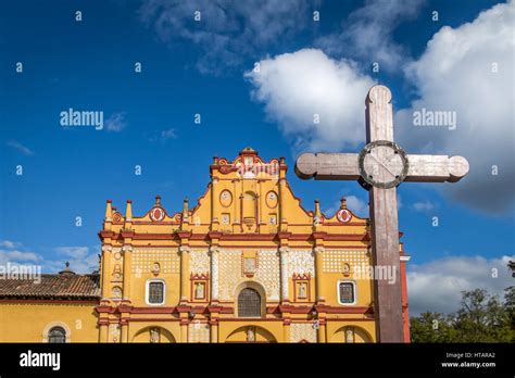 Cathedral San Cristobal De Las Casas Chiapas Mexico Stock Photo Alamy