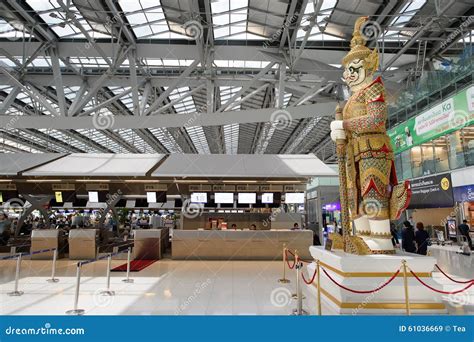 Suvarnabhumi Airport Interior Editorial Stock Image Image Of Modern