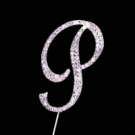 Bling Diamante 7cm Letter P