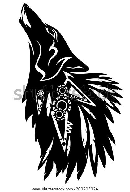 Howling Wolf Traditional North American Indian Stock