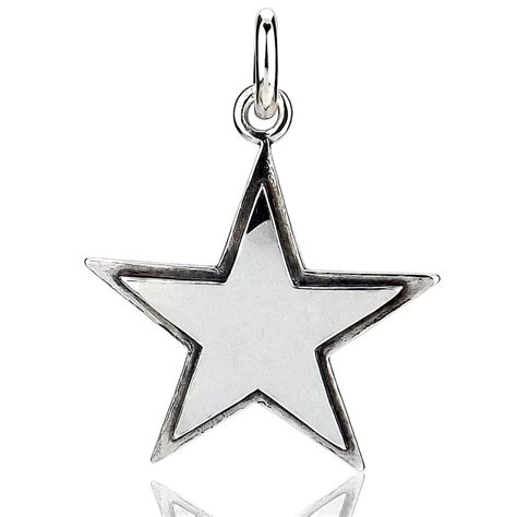 Five Pointed Silver Star Pendant Handcrafted Artisan Silver Etsy