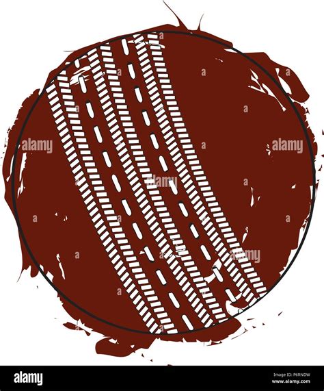 Sketch Of A Cricket Ball Stock Vector Image And Art Alamy