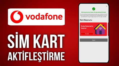 Vodafone Yan Mda Mobil Yeni Sim Kart Aktifle Tirme Yeni Hat Nas L