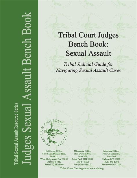 tribal court judges bench book sexual assault tribal justice