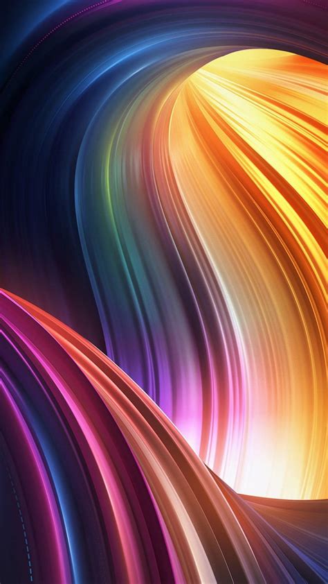Red And Multicolored Curve Wave Digital Wallpaper Abstract Wallpaper