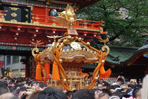 Kanda Matsuri Deities Carried On Portable Shrines Parisienne In Tokyo
