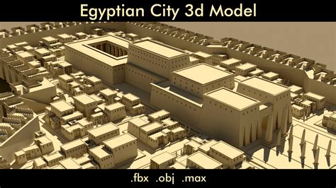 artstation egyptian city 3d model resources