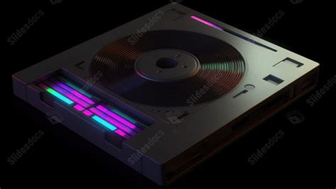 Digital Art Of A Retro Floppy Disk In 3d Powerpoint Background For Free