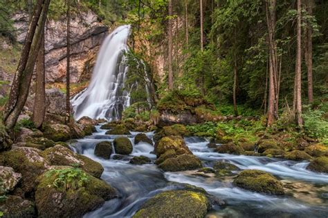 4k 5k Gollinger Wasserfall Austria Forests Waterfalls Stones