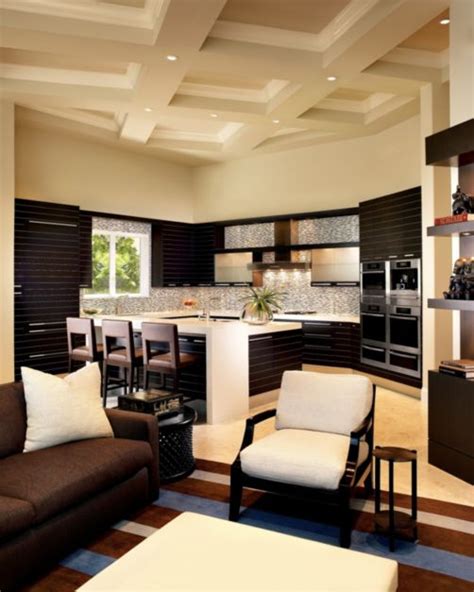 Contemporary Brown Kitchen Luxe Interiors Design
