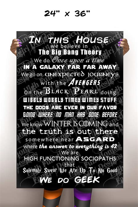 Buy High Functioning Fangirl Designs In This House We Do Geek Wall Art