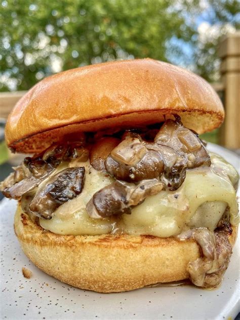 This Swiss Cheese Mushroom Burger Recipe Is Absolutely Delicious It