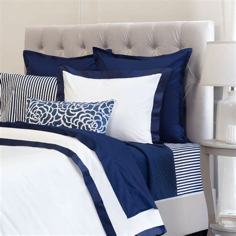 Navy Blue And White Bedding
