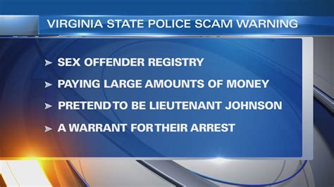Virginia State Police Warns Of Scammers Targeting Residents On Sex