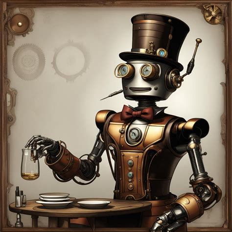 Robot Butler Steampunk Ai Generated Artwork Nightcafe Creator
