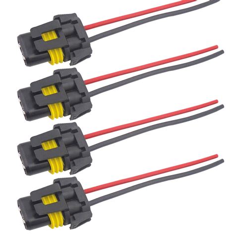4x 9006 hb4 connector adapter wiring harness socket for headlight fog light drl ebay