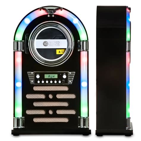 Tabletop Bluetooth Cd Player Jukebox With Fm Radio Aux Input And