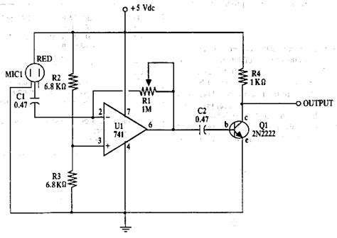 Gambar Skema Condenser Microphone Amplifier Simple Schematic Diagram