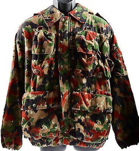 Vintage Swiss Alpenflage Hooded Camo Jacket Bespoke Not Broke