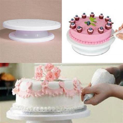 Plastic Cake Turntable Round Rotating Cake Stand Cake