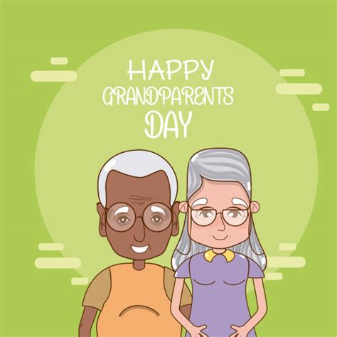 Happy Elderly Black Couple Drawing Illustrations Royalty Free Vector