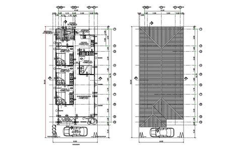 House Structure Plan In Dwg File Cadbull