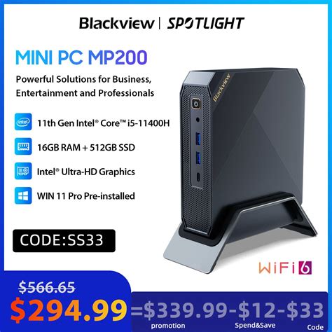 Mini Pc Blackview Mp200 Intel I5 11400h16gb Ram512gb Ssdwindows 11 Pro