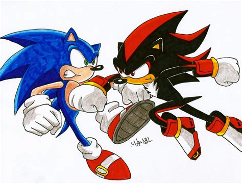 Sonic Vs Shadow By Mikees On Deviantart