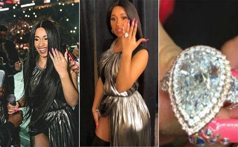 Rapper Cardi Bs 8 Carat Diamond Engagement Ring From Offset Worth 500000 Celebrities Nigeria