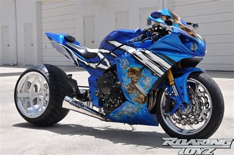 Blue Warrior Yamaha R1 Super Streetbike Magazine Cover Bike Roaring