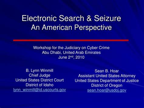 Ppt Electronic Search And Seizure An American Perspective Powerpoint