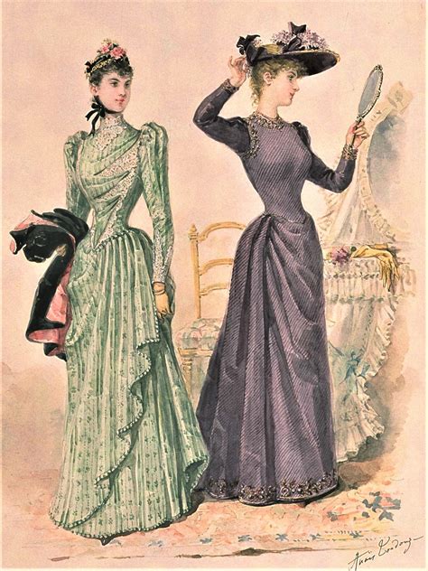 La Mode Illustree 1891 Fashion Illustration Vintage Edwardian