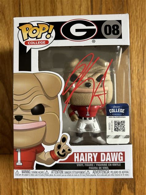 Kirby Smart Signed Autograph Georgia Bulldogs Funko Pop Hairy Dawg Jsa