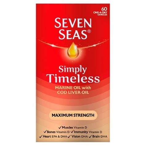 Sale Seven Seas Simply Timeless Marine Oil With Cod Liver Oil Maximum