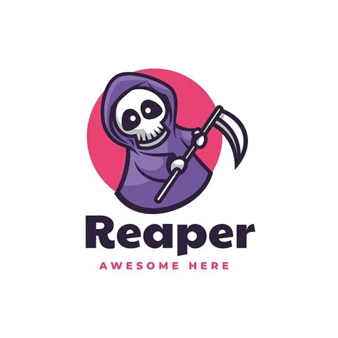 Premium Vector Vector Logo Illustration Reaper Simple Mascot Style