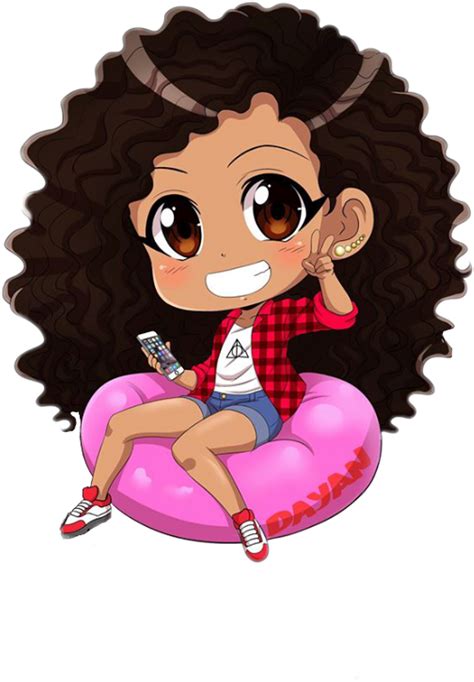 Dark Anime Girls With Curly Hair Black Girl Hair Cartoon Images Stock