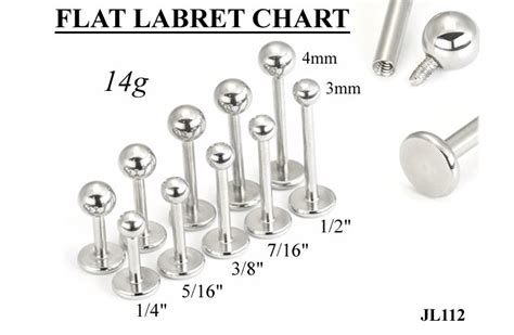Monroe Piercing Size Chart
