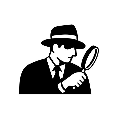 Detective Clipart Black And White