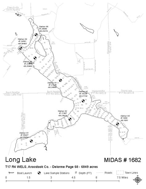 Lakes Of Maine Lake Overview Long Lake Saint Agatha T17 R3 Wels