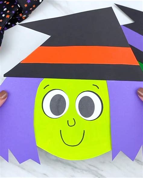 Paper Plate Witch Craft For Kids Free Template Video Video In