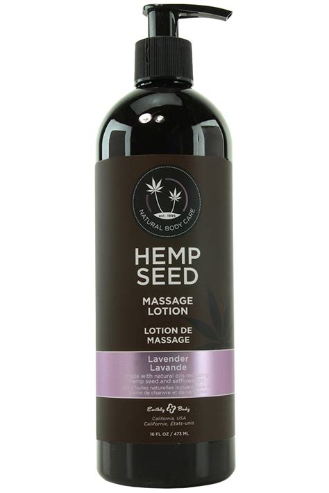 Earthly Body Hemp Seed Massage Lotion 16oz473ml Lavender Canada