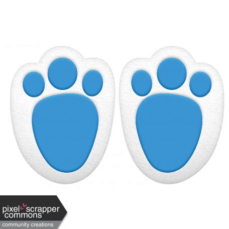 *asks while wiggling her toes teasingly*. Easter Bunny Footprints Element Blue graphic by Melissa ...